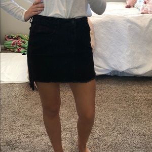 Black Jean Skirt